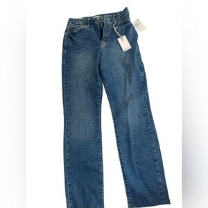 Good American Blue Straight Leg Jeans